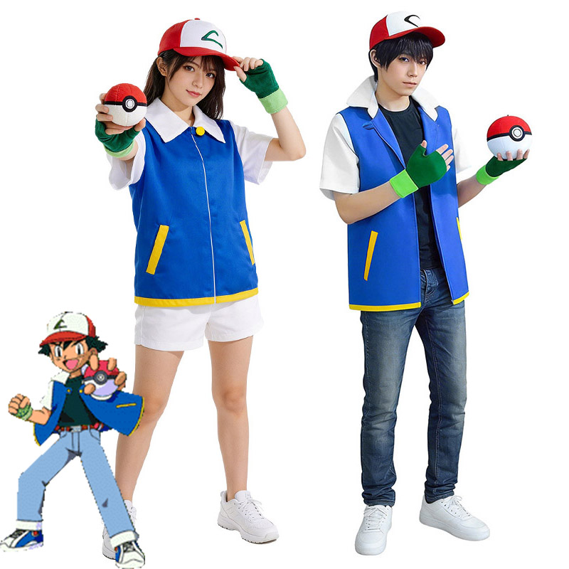 Kids Cosplay Anime - Costume de cosplay Ash Ketchum pour