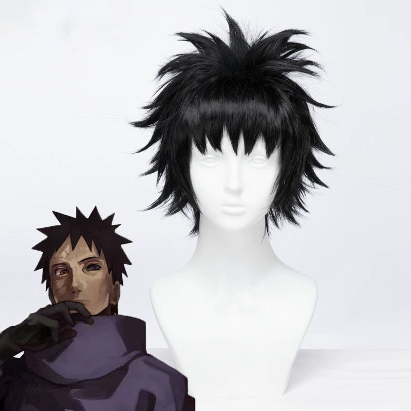 Anime Cosplay Obito - Perruque de cosplay Uchiha Obito, perruque