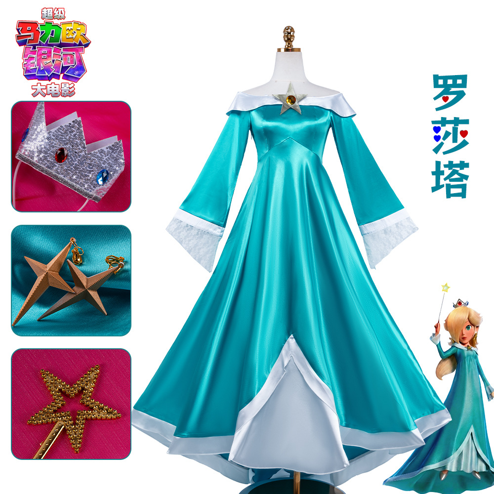 Kids Cosplay Anime - Costume de cosplay Princesse Rosalina, uniforme