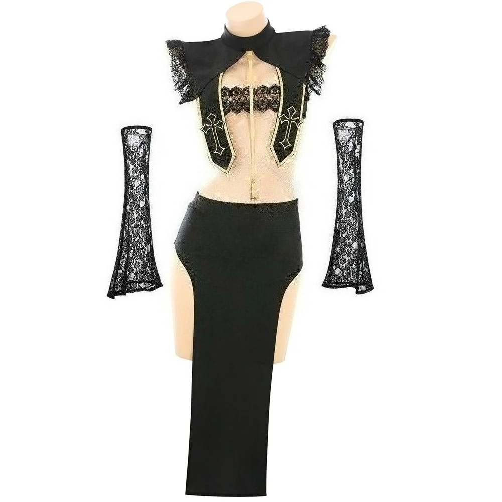 Anime Cosplay Nun - Tenue de Prêtre Anime, Sœur, Nonne,