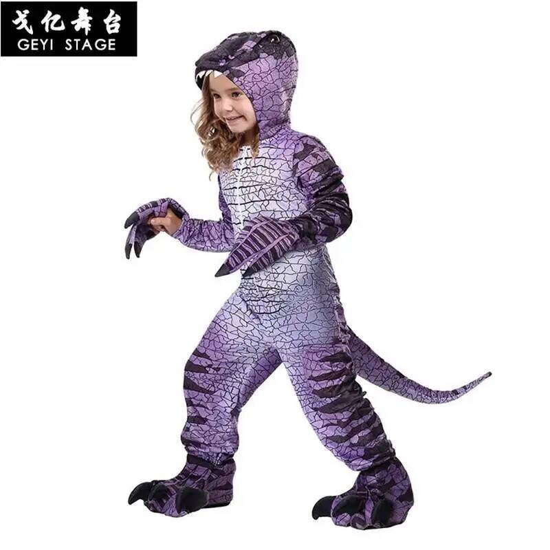 Kids Cosplay Anime - Nouveau costume de cosplay Raptor violet