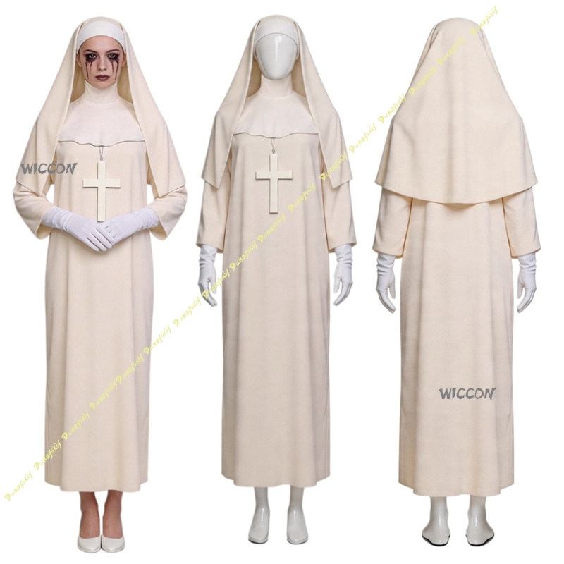 Anime Cosplay Nun - Costume de cosplay de nonne blanc