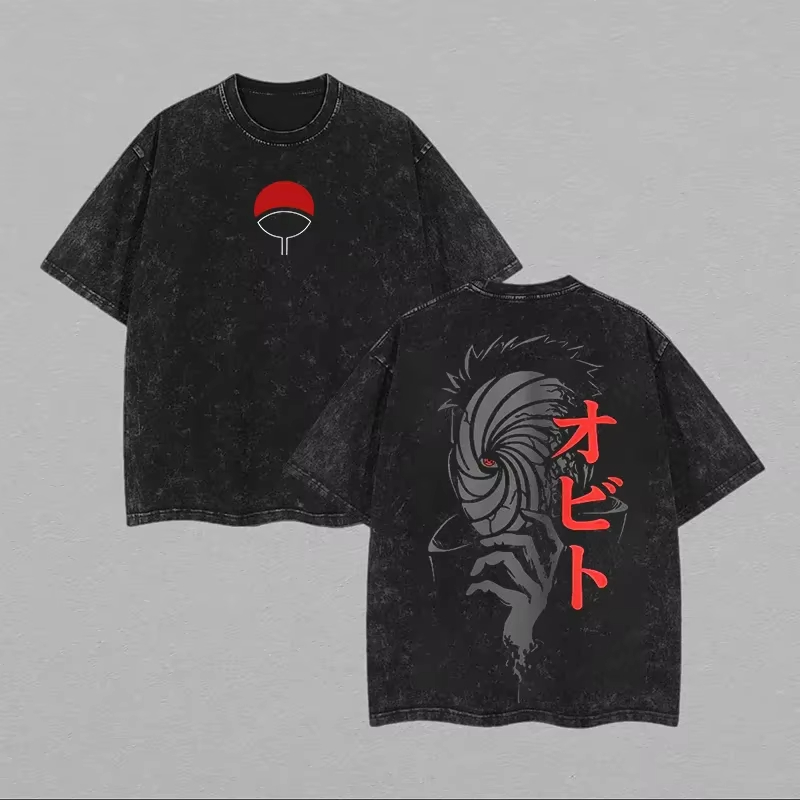 Anime Cosplay Obito - T-shirt Naruto Obito Uchiha Masque Vintage