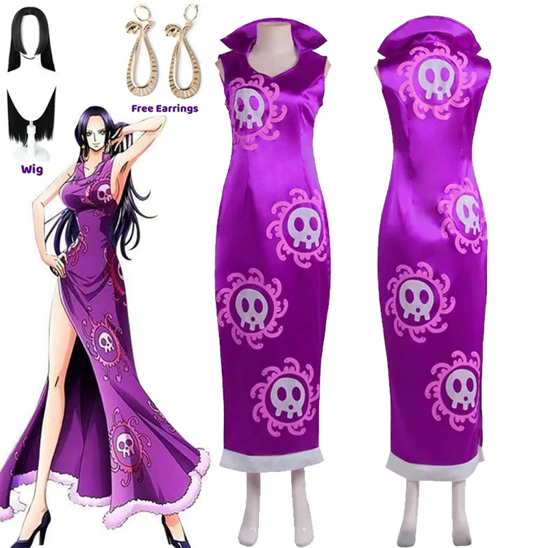 Anime Cosplay One Piece - Costume de cosplay Queen Boa Hancock,