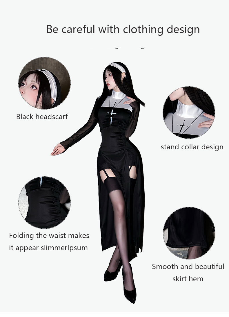 Costume de cosplay de nonne se - Anime Cosplay Nun avis et prix