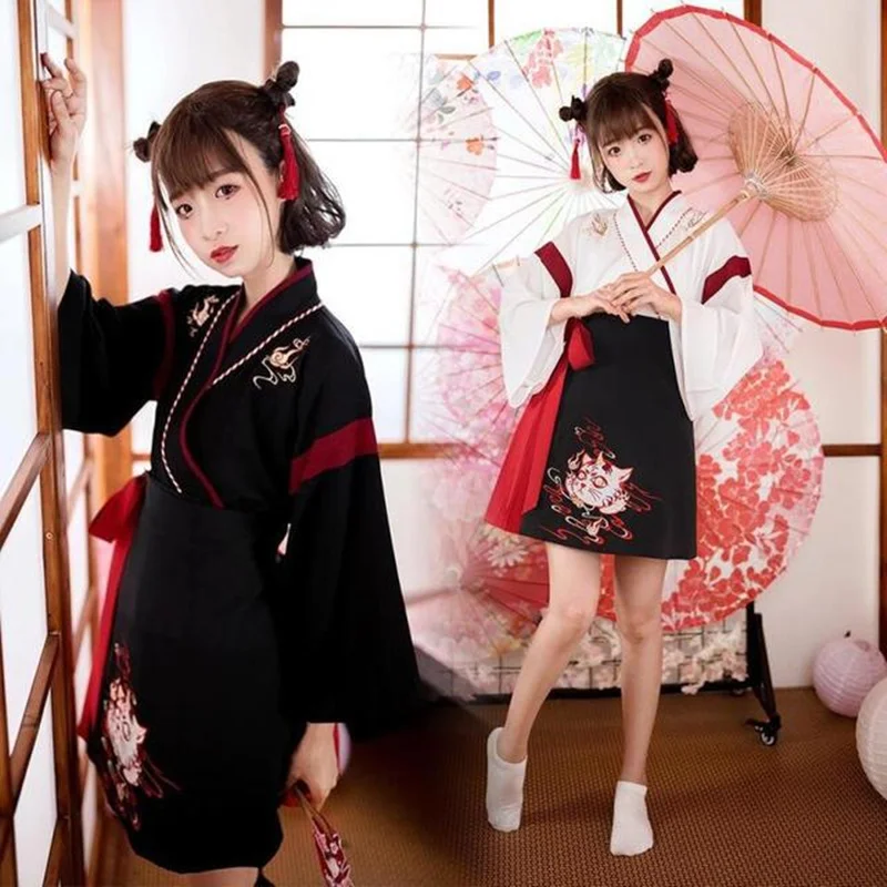 Robe Kimono Japonaise Noire et - Demon Slayer Haori avis et prix