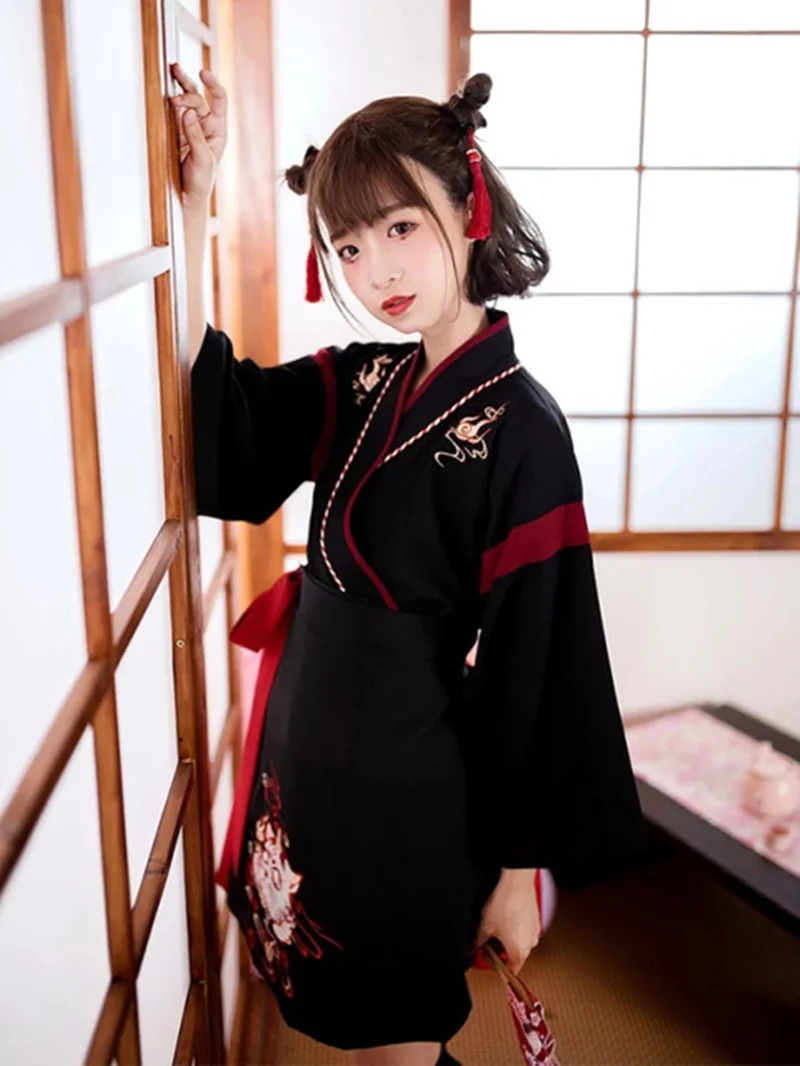Robe Kimono Japonaise Noire et - Demon Slayer Haori avis et prix