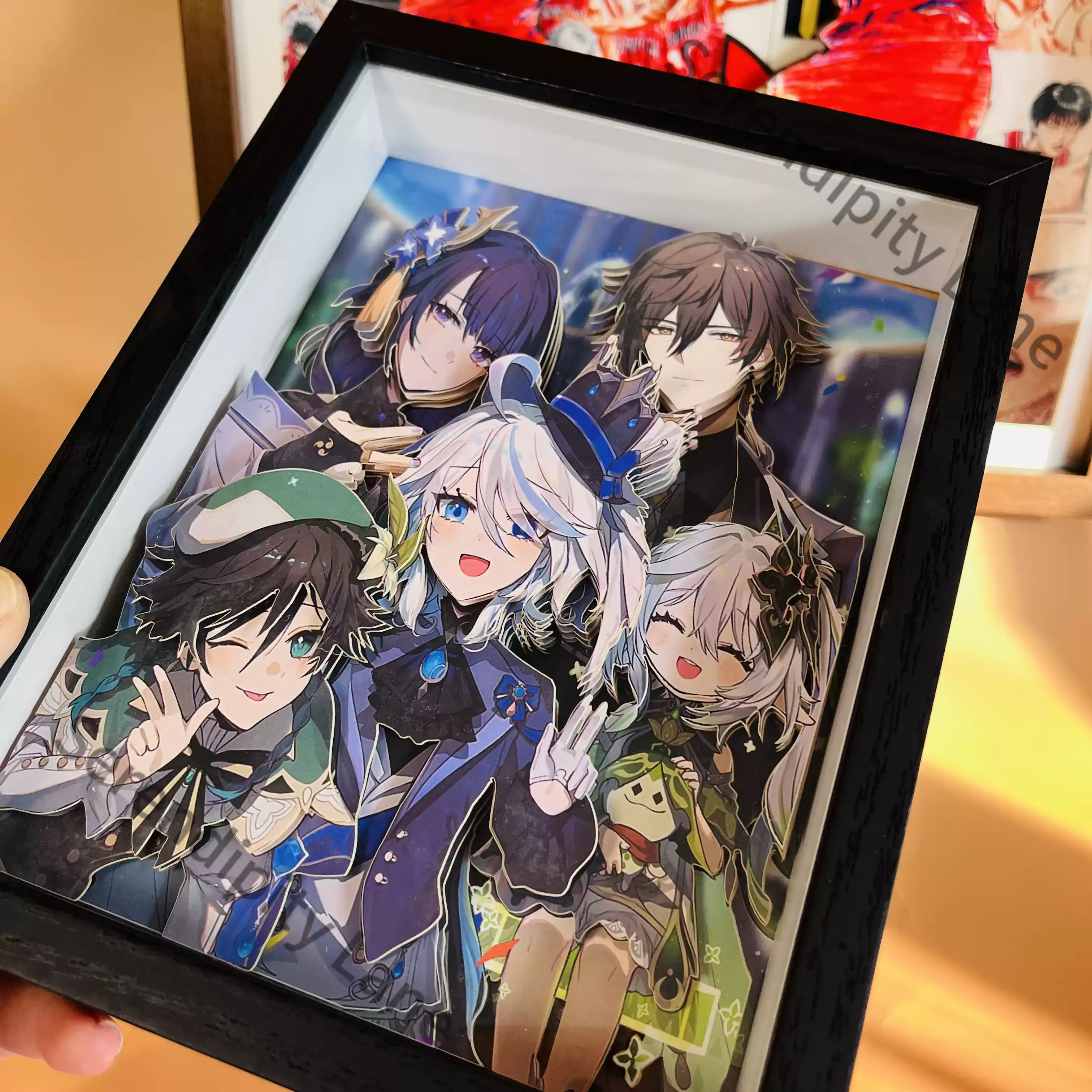 Cadre photo en papier 3D Gensh - Anime Cosplay Wallpaper avis et prix