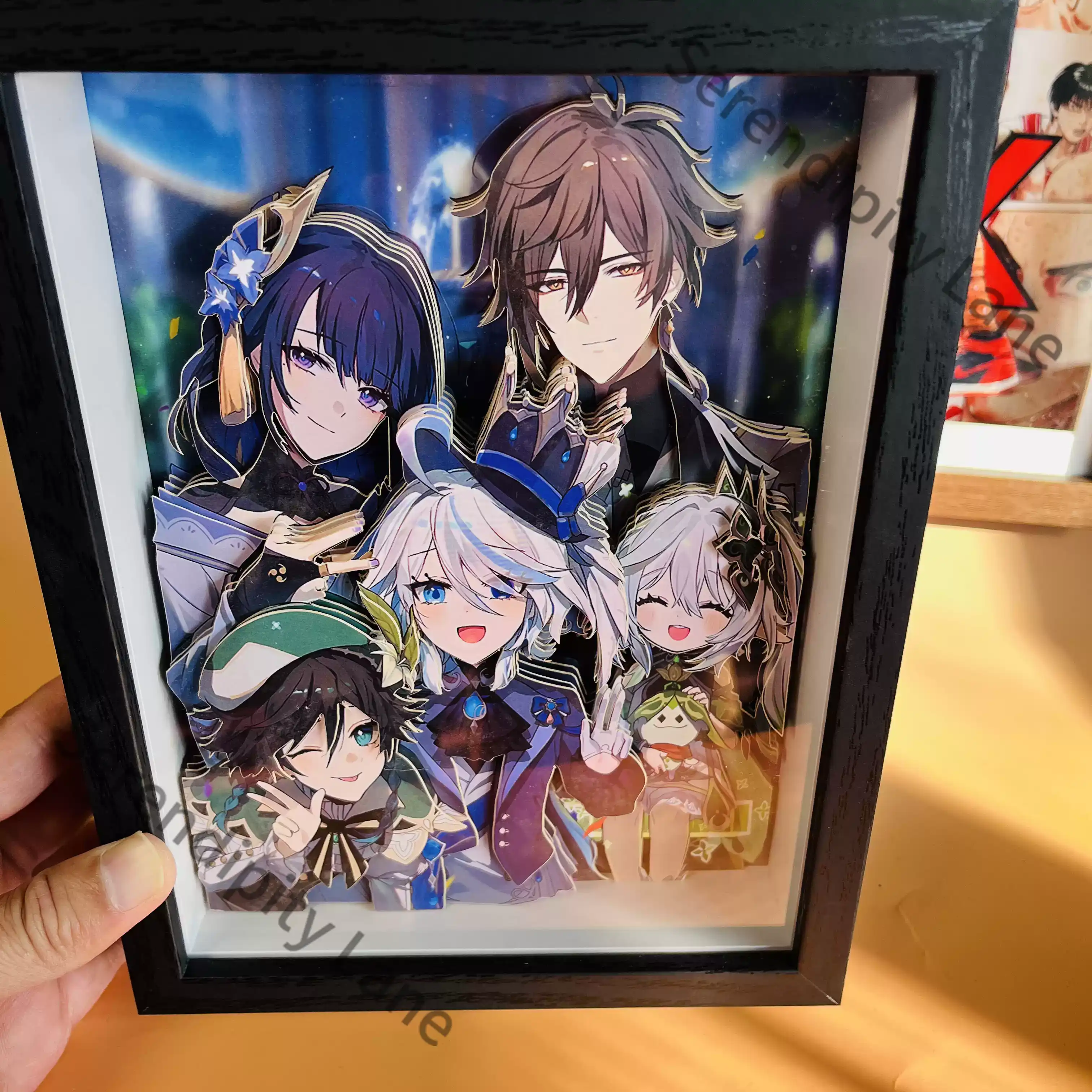 Cadre photo en papier 3D Gensh - Anime Cosplay Wallpaper avis et prix