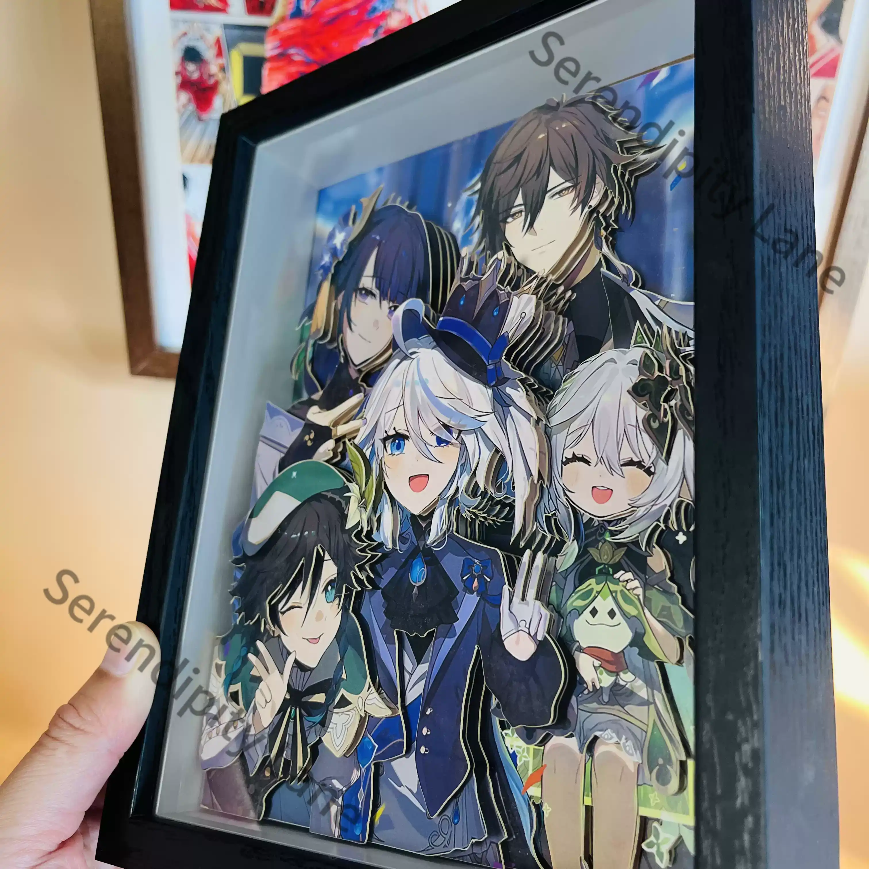 Cadre photo en papier 3D Gensh - Anime Cosplay Wallpaper avis et prix