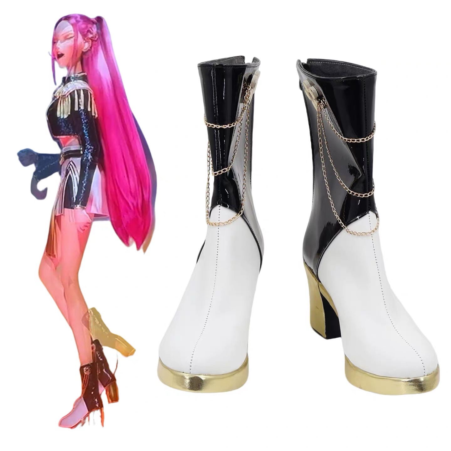 Bottes Zoey Mira Rumi noires d - Anime Zoey Cosplay avis et prix